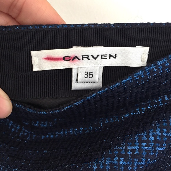 Carven Metallic Jacquard Mini Skirt 36 - Picture 2 of 7